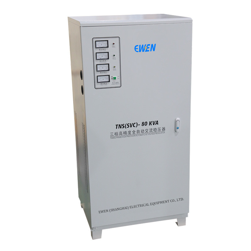 80KVA Three Phase Industrial Voltage Stabilizer Automatic Voltage Regulator 380VAC 400VAC with Servo Motor