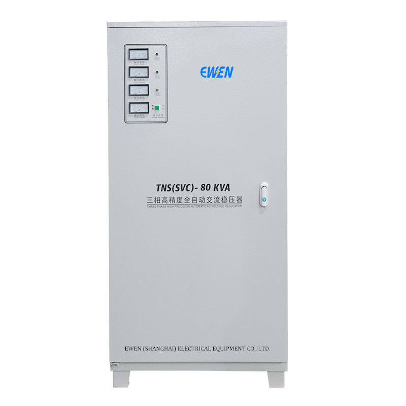 80KVA Three Phase Industrial Voltage Stabilizer Automatic Voltage Regulator 380VAC 400VAC with Servo Motor