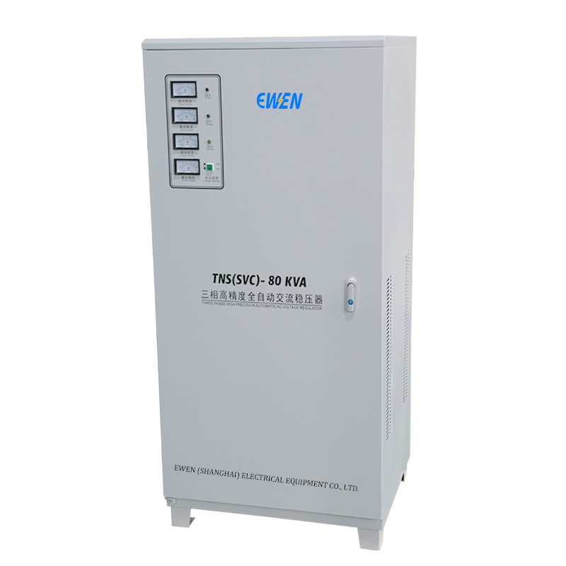 Three Phase Voltage Stabilizer 80KVA 80KW Automatic Voltage Regulator and Stabilzier for Industrial Use