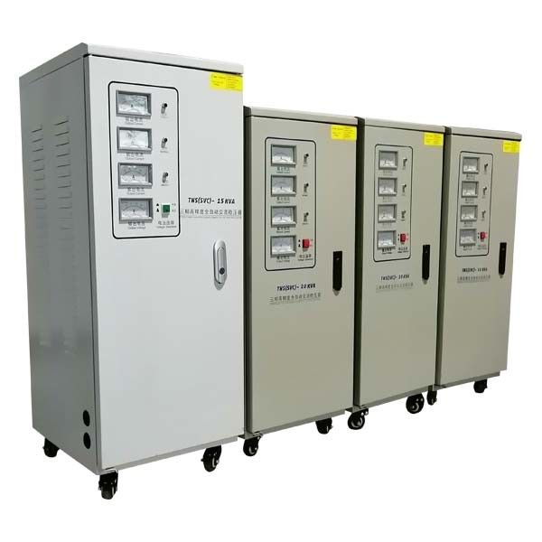 AVR 10KVA Three Phase Voltage Stabilizer 50Hz With Pointer Meters Display