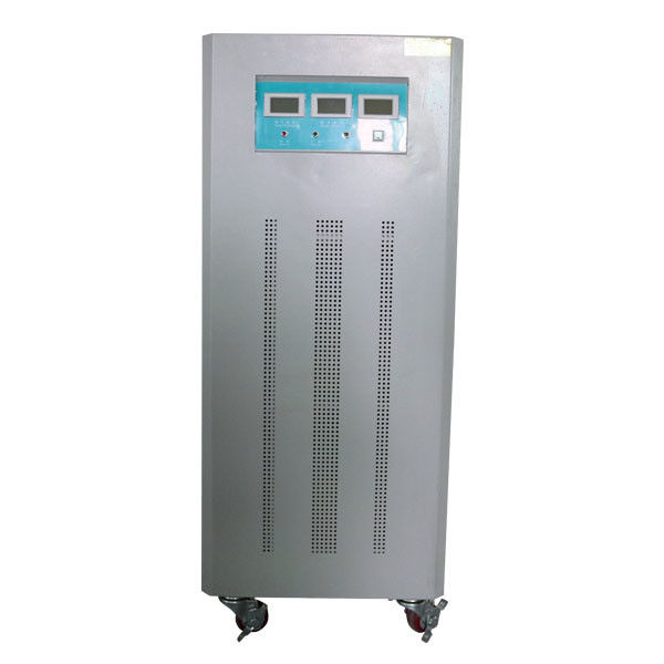 60KW Industrial Voltage Stabilizer 60KVA With Digital Meters And Movable Wheels